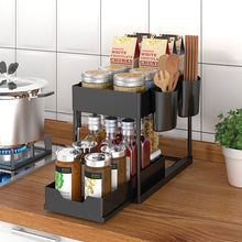 Load image into Gallery viewer, 2-Tier Under Sink Organizer, Sliding Under Bathroom Cabinet Storage
