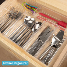 Load image into Gallery viewer, 16 PCS Clear Drawer Organizer Tray Desk Drawer Dividers with 5 Sizes