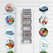 Load image into Gallery viewer, 2 Pcs Over Door Hanging Organizer 5-Shelf Large Pockets