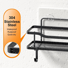 Load image into Gallery viewer, Shower Caddy Shelf 4 Pack Shower Shelves with 6 Hooks