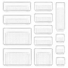 Load image into Gallery viewer, 13 Pcs Drawer Organizer Set with 5 Size Clear Desk Organizations
