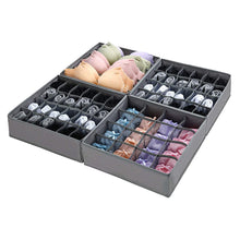 Load image into Gallery viewer, Sock Underwear Organizer Set of 4 Clothes Drawer Organizer Dividers

