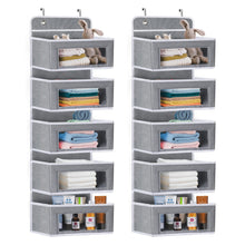 Load image into Gallery viewer, 2 Pcs Over Door Hanging Organizer 5-Shelf Large Pockets
