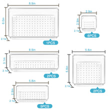 Load image into Gallery viewer, 16 PCS Clear Drawer Organizer Tray Desk Drawer Dividers with 5 Sizes
