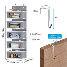 Load image into Gallery viewer, 2 Pcs Over Door Hanging Organizer 5-Shelf Large Pockets
