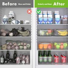 Load image into Gallery viewer, 7 Pcs Refrigerator Organizer Bins Set with Lids Stackable
