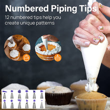 Load image into Gallery viewer, 72 Pcs Cake Decorating Kits Supplies with Cake Turntable Icing Tips
