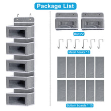 Load image into Gallery viewer, 2 Pcs Over Door Hanging Organizer 5-Shelf Large Pockets
