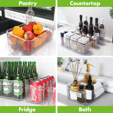 Load image into Gallery viewer, 7 Pcs Refrigerator Organizer Bins Set with Lids Stackable
