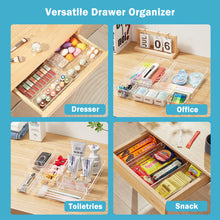 Load image into Gallery viewer, 13 Pcs Drawer Organizer Set with 5 Size Clear Desk Organizations
