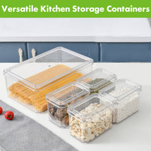 Load image into Gallery viewer, 7 Pcs Refrigerator Organizer Bins Set with Lids Stackable
