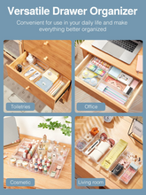 Load image into Gallery viewer, 24Pcs Desk Drawer Organizer Set 5-size Versatile Vanity and Desk Drawer Storage Bins
