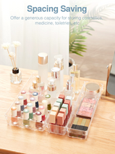 Load image into Gallery viewer, 24Pcs Desk Drawer Organizer Set 5-size Versatile Vanity and Desk Drawer Storage Bins
